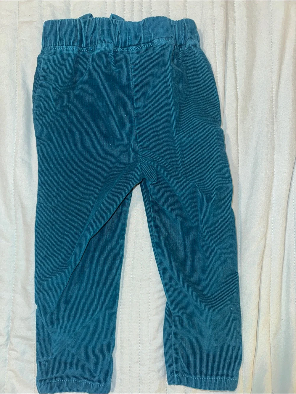 Fun Fall Outfit - Teal Corduroy Pants with Coordinating Gray Plaid Tunic Top